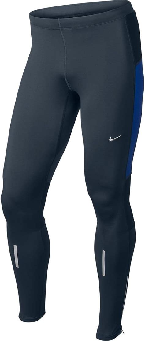 Nike Herren Laufhose Element Thermal Tights Armory Navy Matte Silver