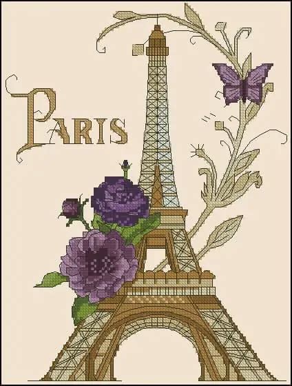 Eiffel Tower Free Cross Stitch Pattern Cross Stitch Club