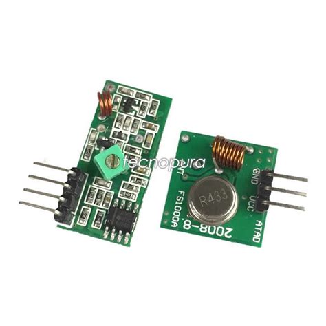 Módulo radiofrecuencia RF 433 MHz Transmisor Receptor para Arduino