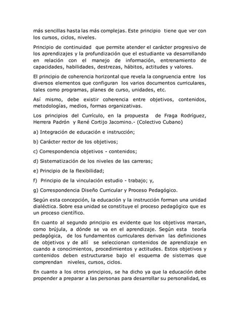 Resumen Elementos Del Curriculum Pdf