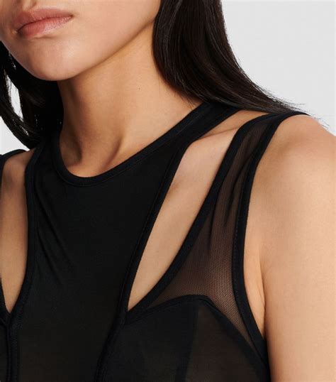 Womens Balmain Black Cut Out Bodysuit Harrods UK