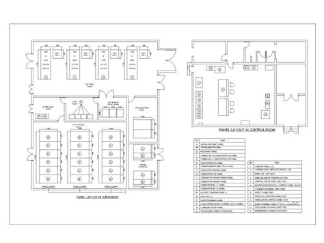 Panel Layout In Substation With Legends Dwg Thousands Of Free