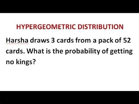 Btechmathshub Hypergeometric Distribution Concept Problem