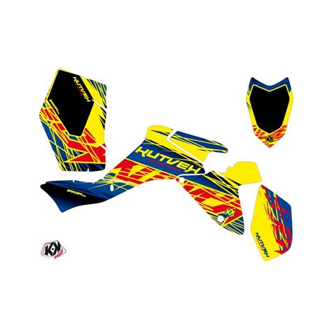 Kit D Co Quad Eraser Suzuki Ltz Ie Bleu Jaune