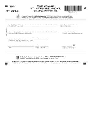 Fillable Online Maine 1041me Ext Form Fax Email Print PdfFiller