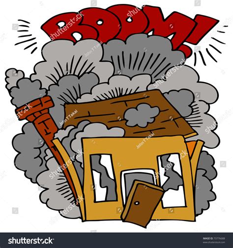 An Image Of A House Being Demolished. Stock Vector Illustration 73776688 : Shutterstock