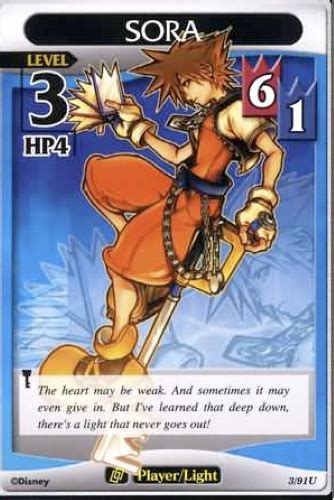 Kingdom Hearts Tcg Base Set 3 91u Sora Level 3 Nm Disney Trading Card