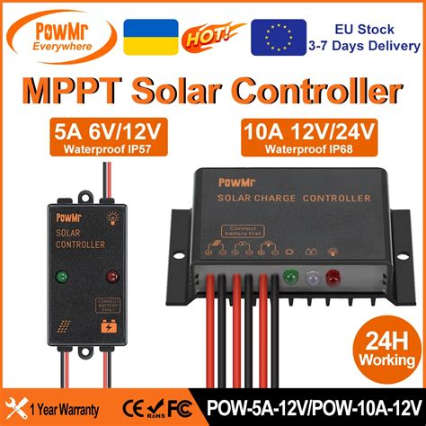 Powmr Contr Leur De Charge Solaire Tanche Ip Fonctionne Pendant