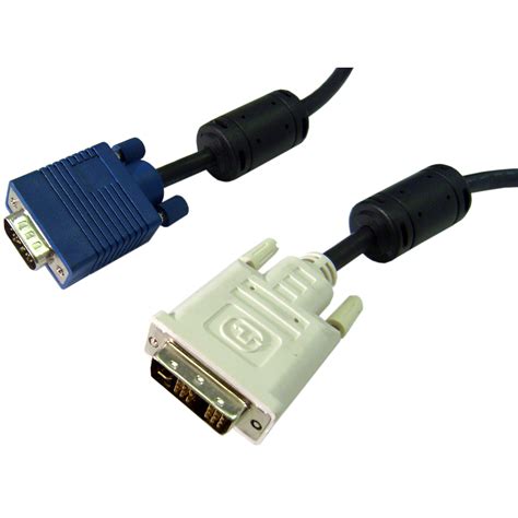 5 meter Black Analog DVI to VGA cable | DVI-A Male to HD15 Male