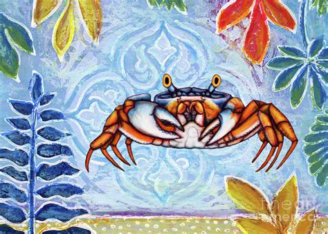 Patriot Crab Abstract Painting By Amy E Fraser Fine Art America