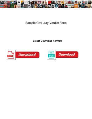 Fillable Online Sample Civil Jury Verdict Form Sample Civil Jury