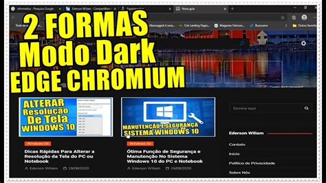 Formas R Pidas Para Ativar O Modo Escuro Dark No Navegador