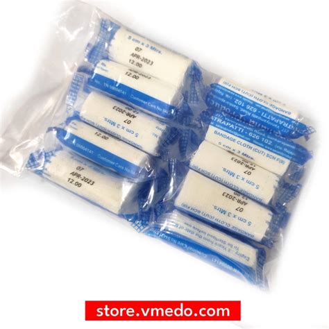 Roller Bandage 5cm X 3m Pack Of 10 VMEDO Store