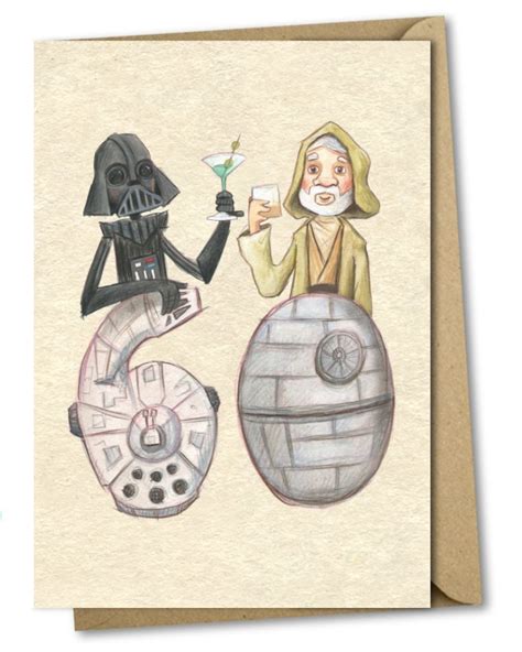 50th Birthday Age Card Ft Darth Vadar And Obi Wan Kenobi — The Grey Earl