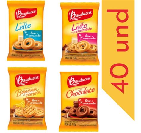 Compre 40un Biscoitos Amanteigados Em Sachê Sortidos Bauducco 11g aqui