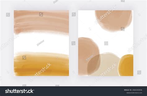 Orange Nude Brush Stroke Watercolor Wall Stock Vector Royalty Free Shutterstock