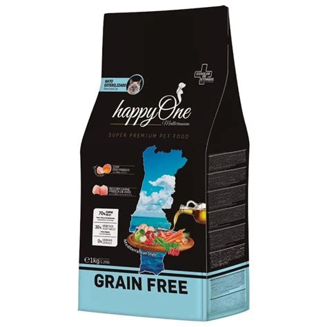 Сухой беззерновой корм happyOne Mediterraneum Sterilized Cat Fresh Meat ...