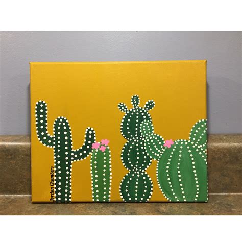 Cactus Simple Aesthetic Paintings Easy