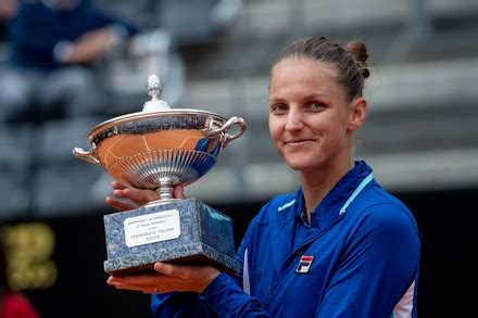 Karolina Pliskova Cze Poses Trophy Winning Editorial Stock Photo