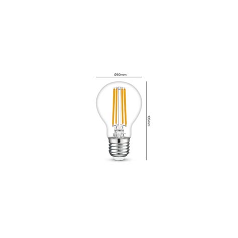 Yphix LEDlamp Filament Helder Peer E27 9W 1 055lm Warm Wit 2700K