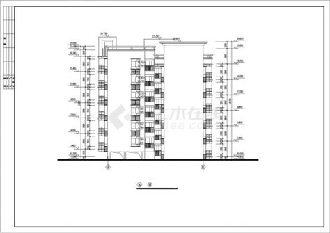 某地点式多层住宅楼建筑设计图住宅小区土木在线