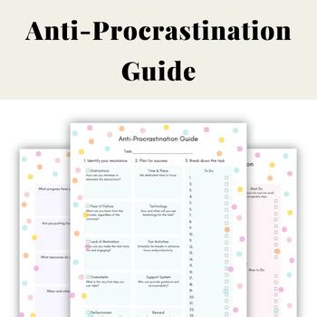 Anti Procrastination Guide Pastel Confetti To Do Perfectionism