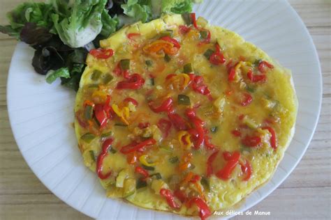 Omelette Aux Poivrons Courgette Et Oignon Light Auxdelicesdemanue