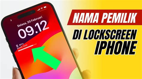 Cara Membuat Nama Di Layar Kunci Iphone Youtube