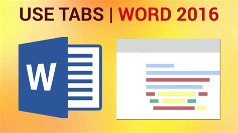 How To Identify And Use Tabs In Word 2016 Youtube