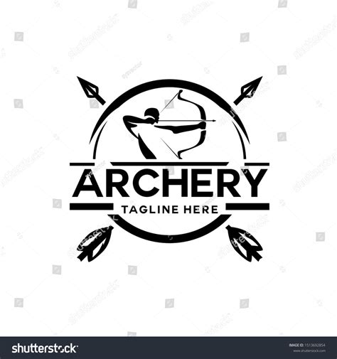 Archer Archery Logo Template Vector Stock Vector Royalty Free