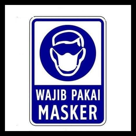 Jual Sticker Sign New Normal Wajib Pakai Masker Protokol Covid Corona