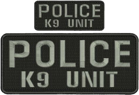 Amazon.com: Police k9 Unit - US Made - Embroidered Patches 4x8 and 2x5 Hook on Back Letters in ...