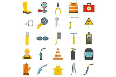 Welder Equipment Icons Set Vector Graphic By Anatolir Creative Fabrica