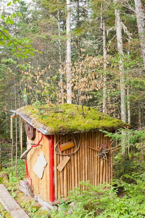 premium photo beautiful forest outhouse toilet building