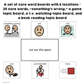 AAC Core Vocabulary Eye Gaze Communication Boards by Susan Berkowitz