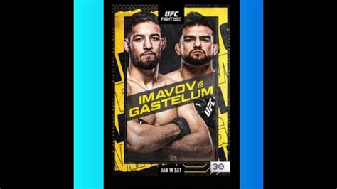 Ufc Vegas Imavov Vs Gastelum Full Card Predictions Free Bets Youtube