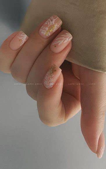 45 Trendy Spring Nails That Ll See Everywhere White Floral Nude Matte