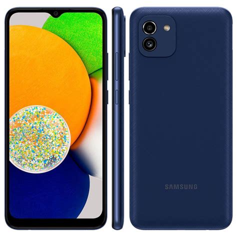 Smartphone Samsung Galaxy A03 64gb 4g 4gb Ram Azul No Shoptime