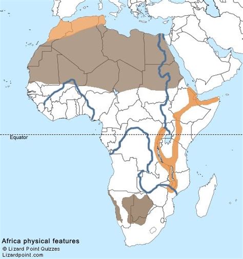 Africa Geography Landforms Diagram | Quizlet