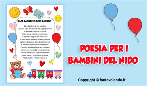 Festa Di Fine Anno Poesia Da Dedicare Ai Bambini Del Nido Fantavolando