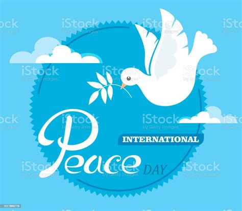 Peace Dove With An Olive Branch For The International Peace Day Poster