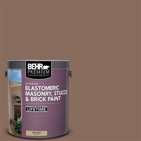 BEHR PREMIUM 1 Gal N190 6 Nut Brown Elastomeric Masonry Stucco And