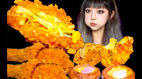 Kfc Fried Chicken Asmr Mukbang｜肯德基新品｜酥脆炸鸡小龙虾塔可｜炸鸡腿蘸土豆泥｜小猪佩奇蛋挞 Youtube