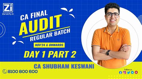 Ca Final Audit Regular Batch Day Part Nov Onwards Ca