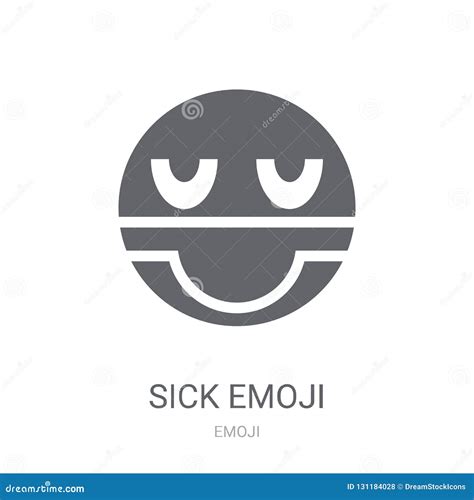 Sick Emoji Icon Trendy Sick Emoji Logo Concept On White Background