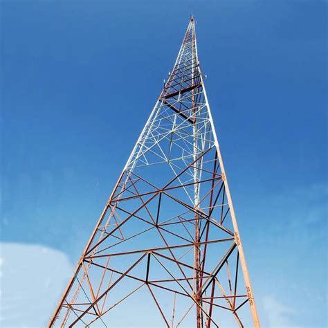 Angular Steel Self Support Mast Legs Lattice Communication Tower