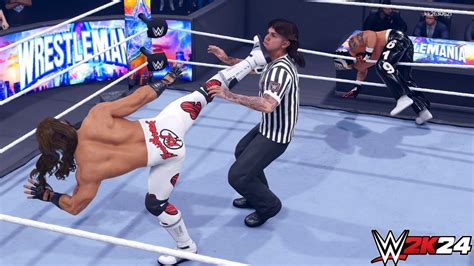 Wwe 2k24 Shawn Michaels 97 Vs Rey Mysterio Special Guest Referee Dominik Mysterio