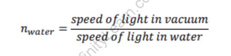 Refractive Index Formula Definition Solved Examples And Faqs Infinity Learn