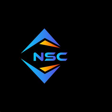 NSC abstract technology logo design on Black background. NSC creative ...