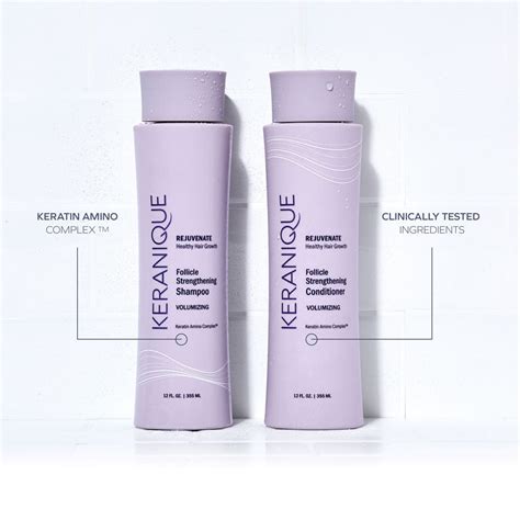 Volumizing Follicle Strengthening Shampoo And Conditioner Set For Thin Keranique